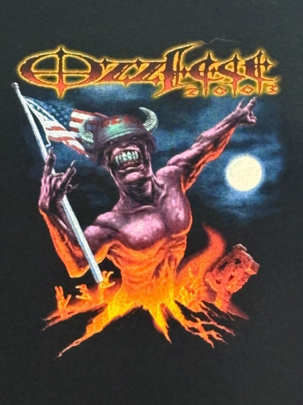Ozzy Osbourne OZZFEST Concert T-Shirt 2003 RARE Women's Korn Marilyn Manson Tour - Picture 3 of 8